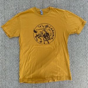 Wyoming Laramie Cowboy Mustard Yellow T-Shirt - M